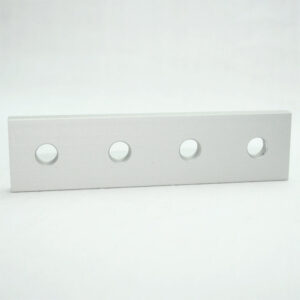 10JP4213_6__editedjpg | Faztek Industrial Solutions Silver rectangular metal strip with four evenly spaced circular holes along its length