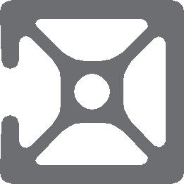 Center/focus icon: a central dot with four extending arms inside a rounded square frame.