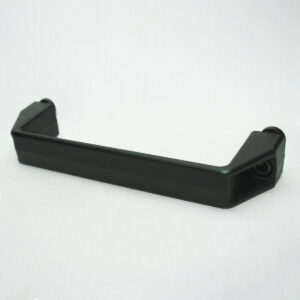 13AC7302_2__Editedjpg | Faztek Industrial Solutions Long black metal cabinet or drawer pull handle with square mounting ends lying on a light surface