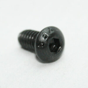 13FA3300_9__editedjpg | Faztek Industrial Solutions Black hex-socket screw viewed from side, showing threaded shaft and countersunk head with internal hex recess (Torx/Allen style).