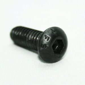 13FA3302_editedjpg | Faztek Industrial Solutions Black hex-socket head bolt with partial threads, lying on a white surface.