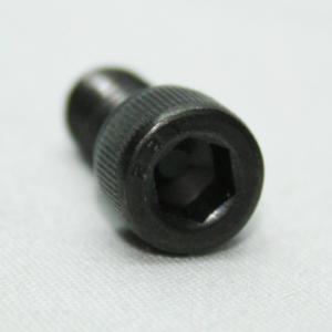 13FA3303_8__edited_jpgpng | Faztek Industrial Solutions Black hex socket screw (Allen bolt) viewed from the end, showing the internal hex recess used for tightening with an Allen key