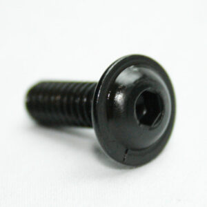 13FA3310_2__editedjpg | Faztek Industrial Solutions Black hex-socket bolt with a flat, countersunk head photographed at an angle on a white background.