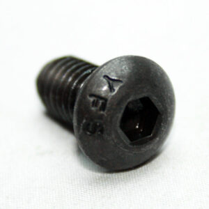13FA3322_4__editedjpg | Faztek Industrial Solutions Black hex socket head cap screw lying on a white surface.