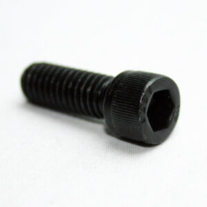 13FA3327_2__editedjpg | Faztek Industrial Solutions Black hex socket head cap screw (Allen bolt) with external threads resting on a white surface