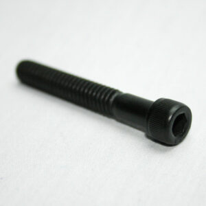13FA3332_2__editedjpg | Faztek Industrial Solutions Black hex-socket (Allen) socket-head cap screw resting on a white surface.