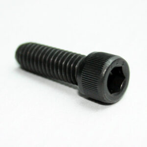 13FA3335_2__editedjpg | Faztek Industrial Solutions Black hex-socket cap screw (Allen bolt) with a long threaded shaft on a white background.