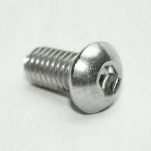 13FA3602_2__editedjpg | Faztek Industrial Solutions Flat-head metal bolt with a hex (Allen) recess resting on a light surface, close-up view