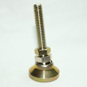13FF8118_2__editedjpg | Faztek Industrial Solutions Metal bolt with hex nut and washer vertical on a shiny conical base against a white background.