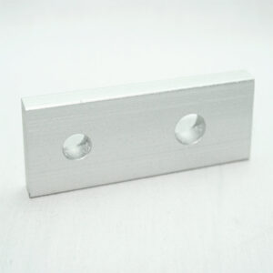 13JP6002_2__editedjpg | Faztek Industrial Solutions Silver aluminum rectangular block with two circular holes on a white background in a product-like photo
