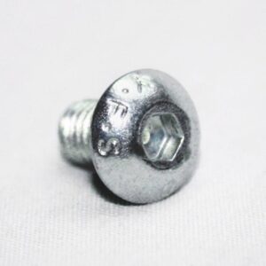13MFA3643_4__editedjpg | Faztek Industrial Solutions Close-up of a small silver hex-socket screw lying on its side on a light surface.