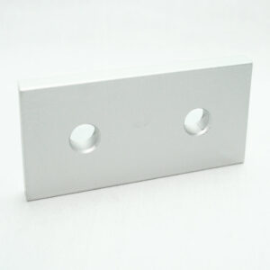 15JP4501_3__editedjpg | Faztek Industrial Solutions Rectangular aluminum plate with two circular holes punched through it.