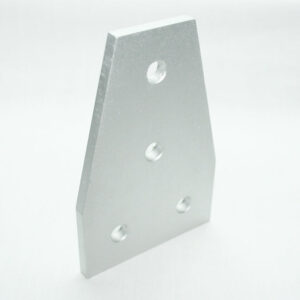 15JP4527_3__editedjpg | Faztek Industrial Solutions Silver metal bracket with four holes, standing on a white background.
